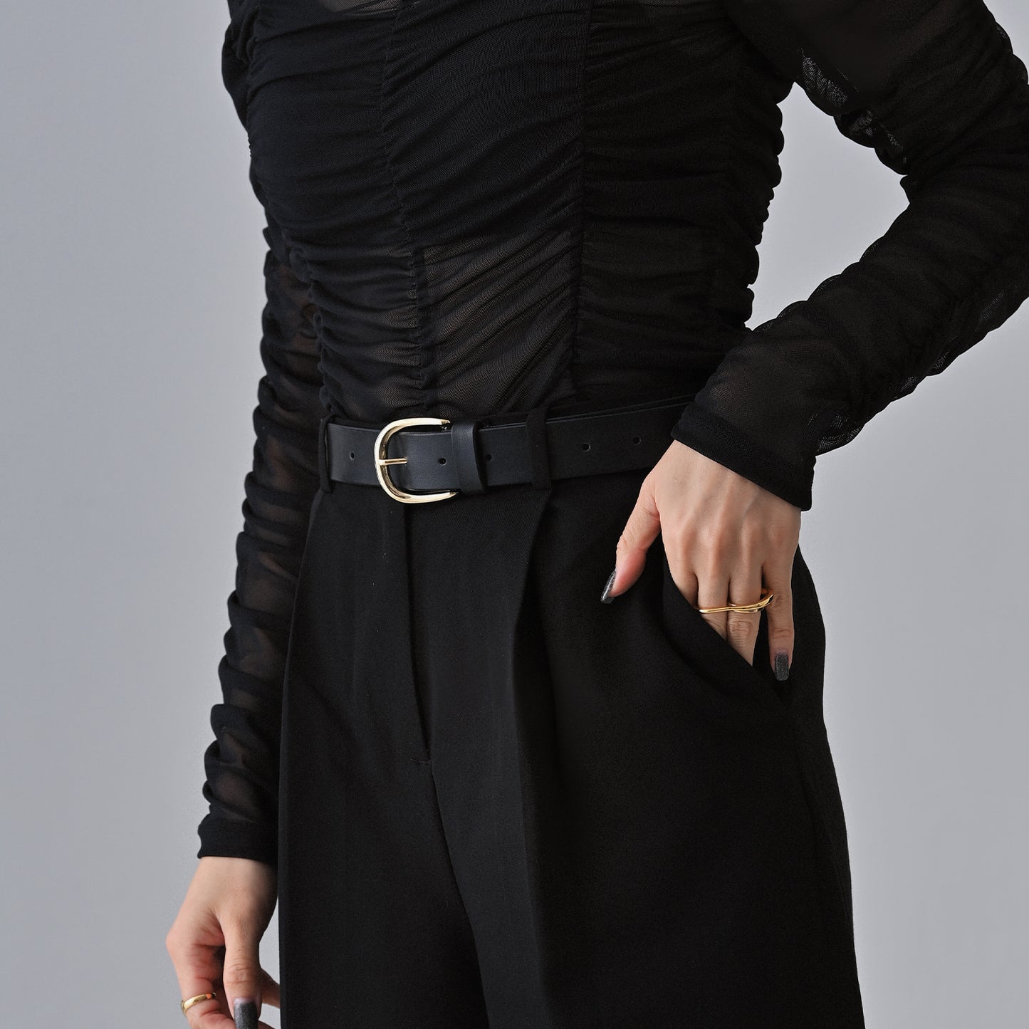 Unlined leather belt 30mm(made in Japan)