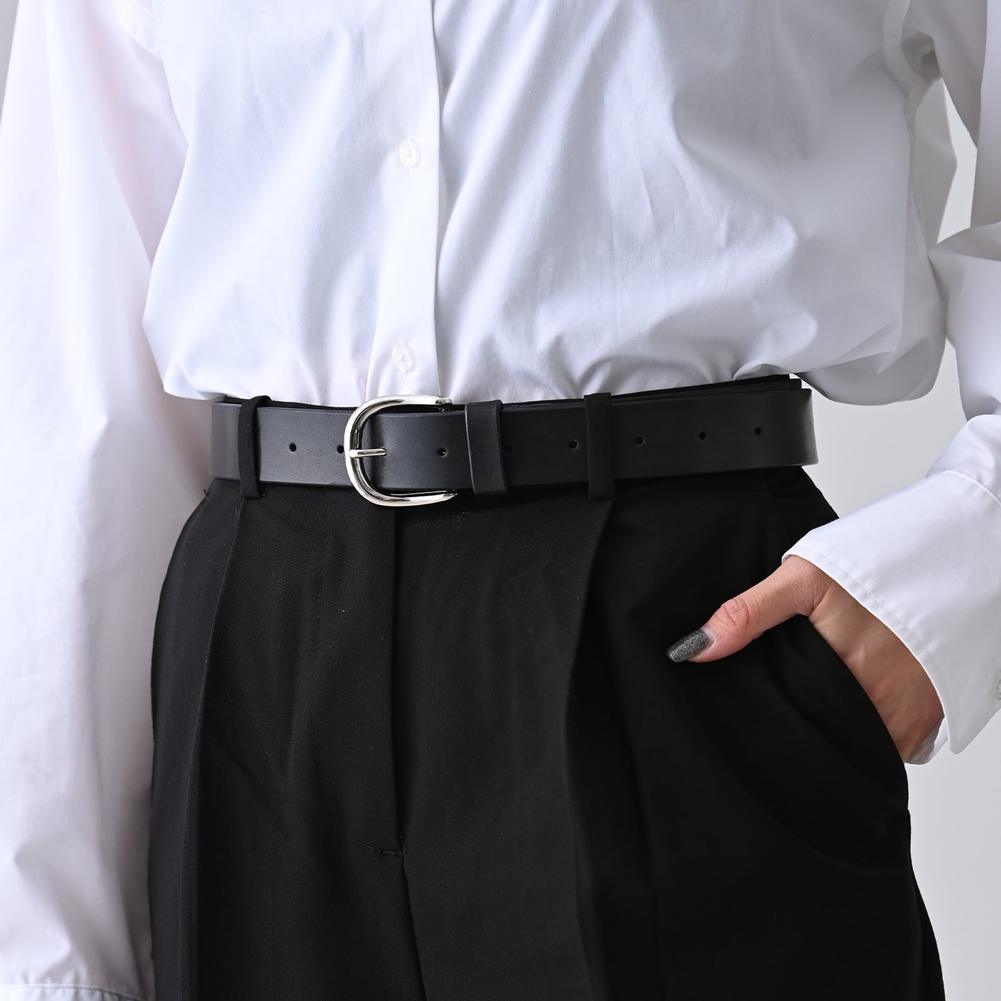 Unlined leather belt 30mm(made in Japan)