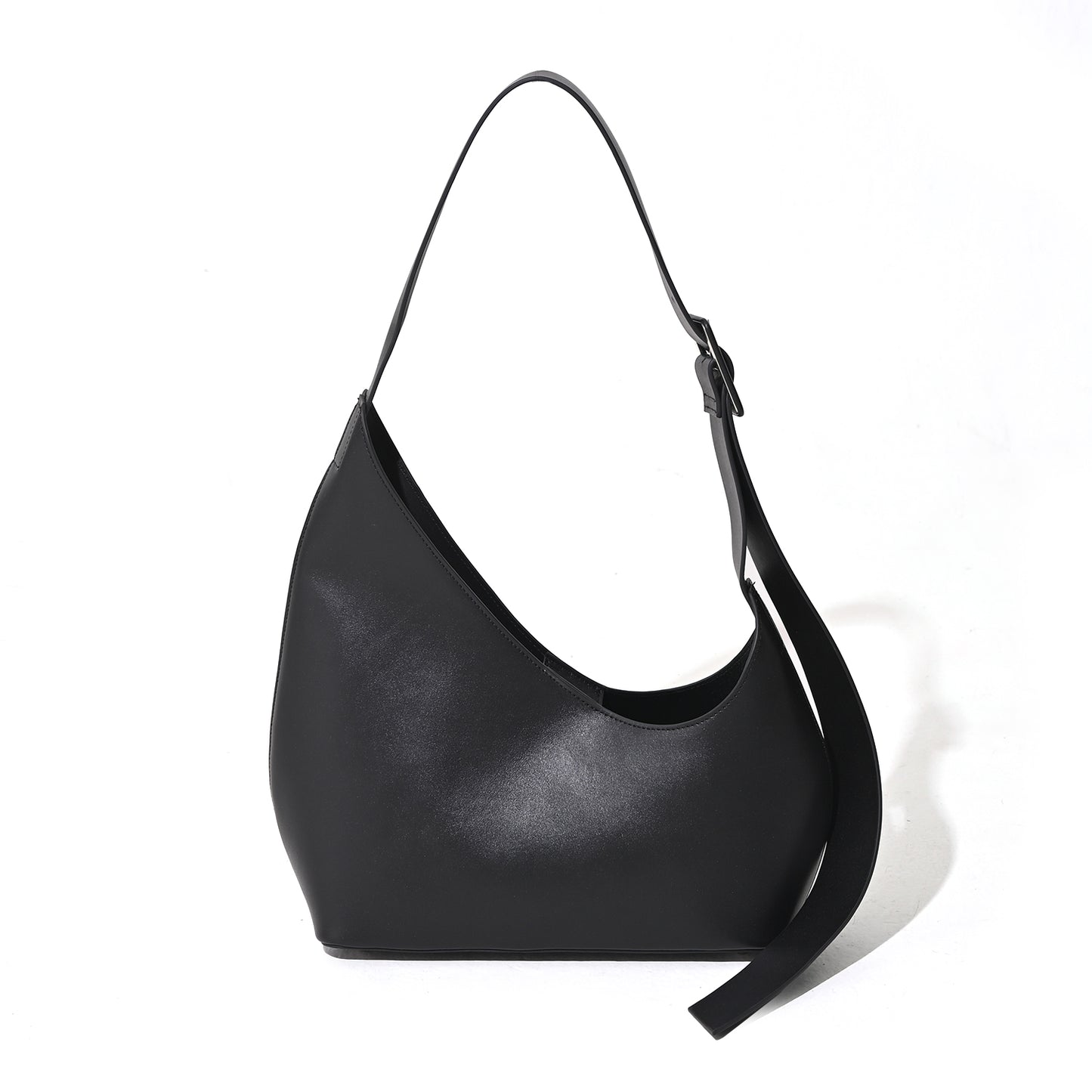 Asymmetry leather bag mini