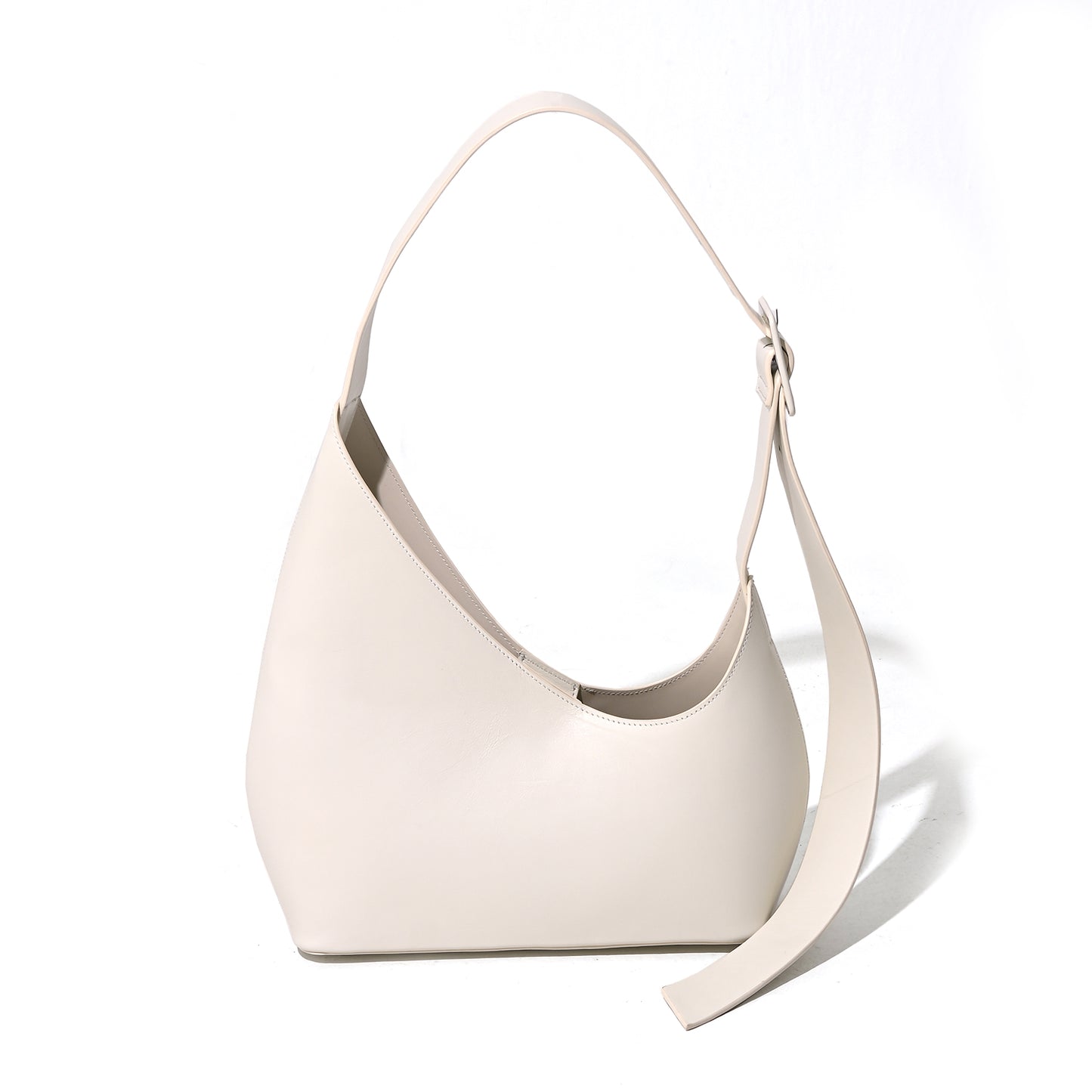 Asymmetry leather bag mini