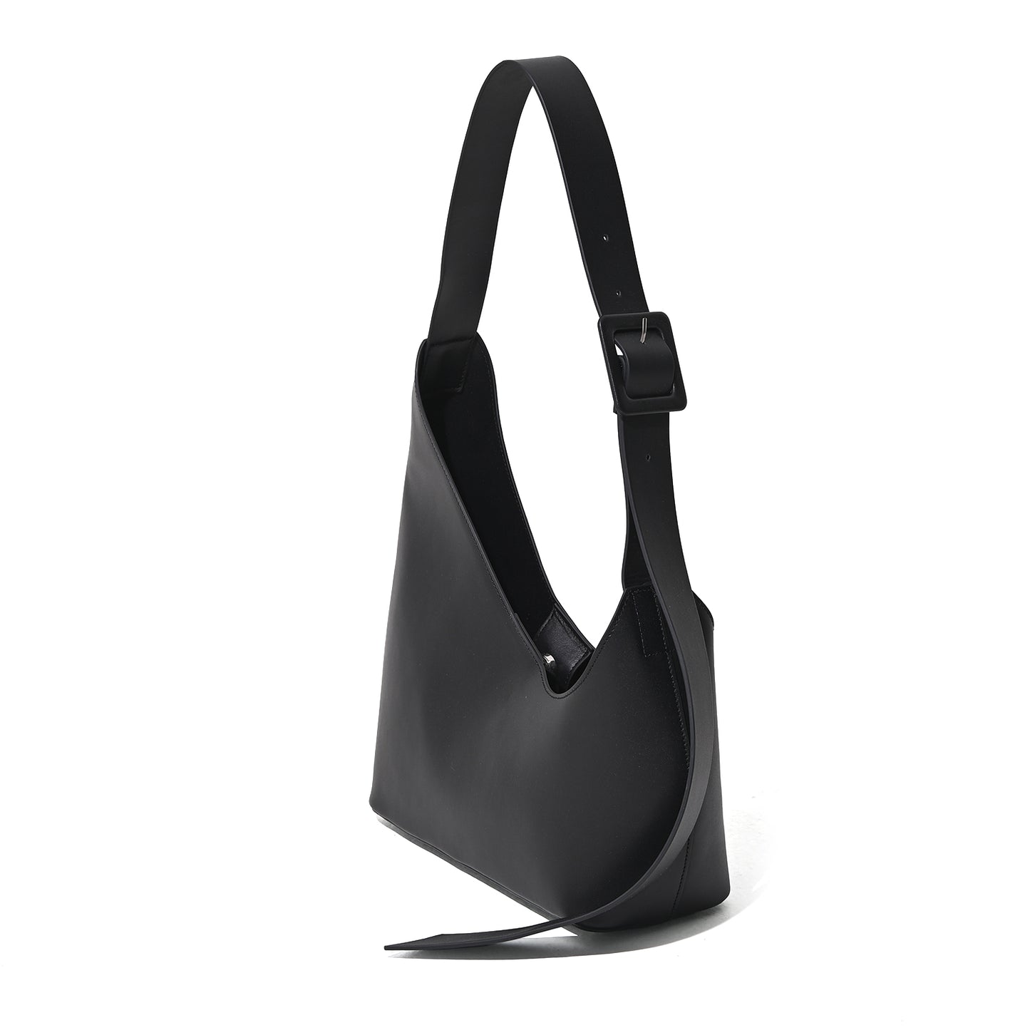 Asymmetry leather bag mini