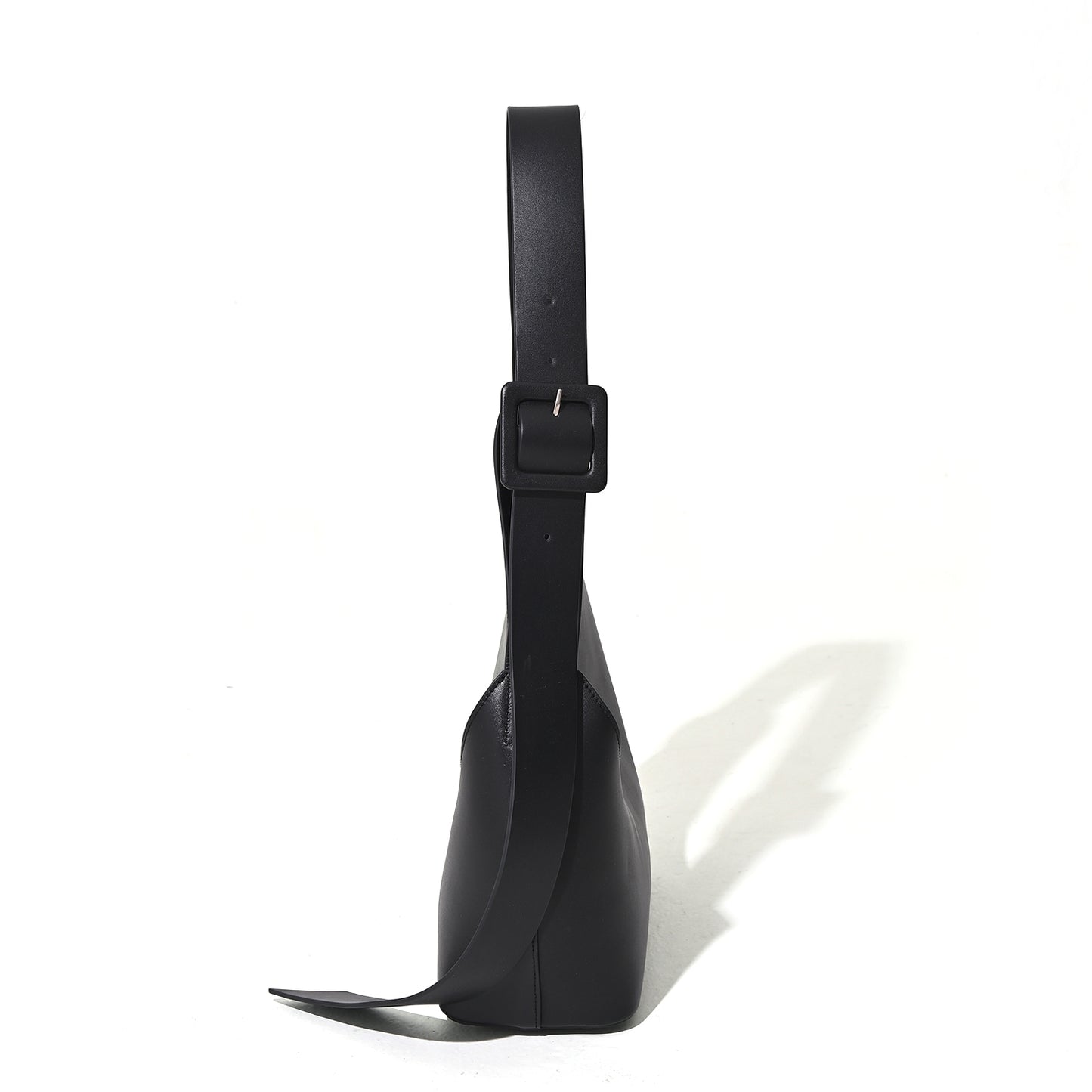 Asymmetry leather bag mini