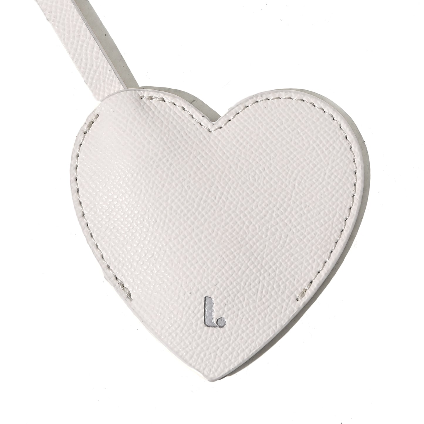 Heart leather keyring charm