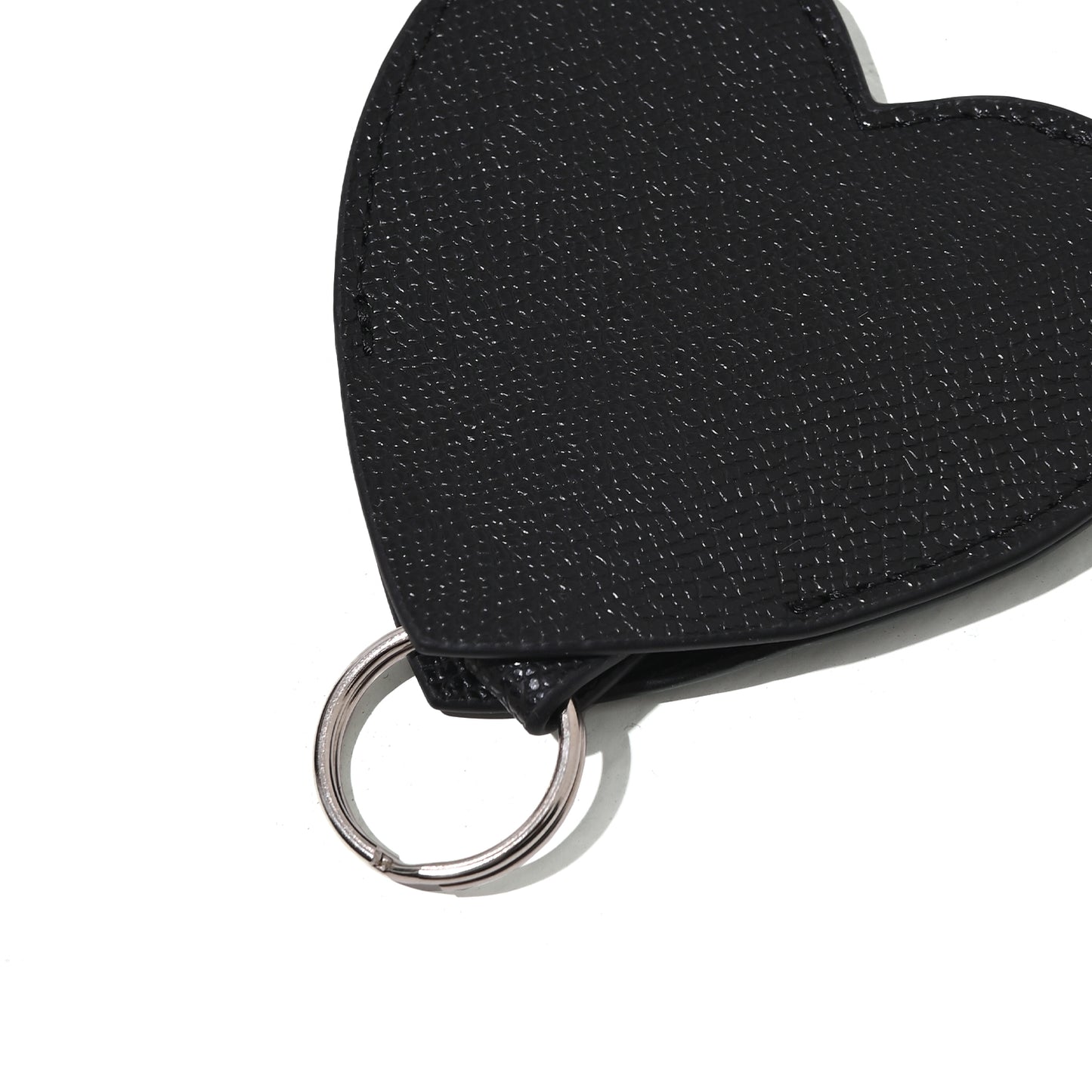 Heart leather keyring charm