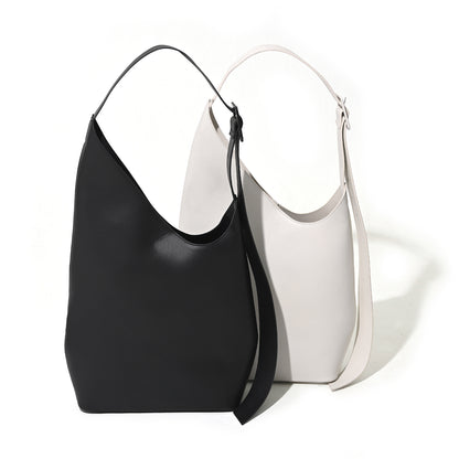 Asymmetry leather bag