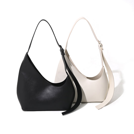 Asymmetry leather bag mini