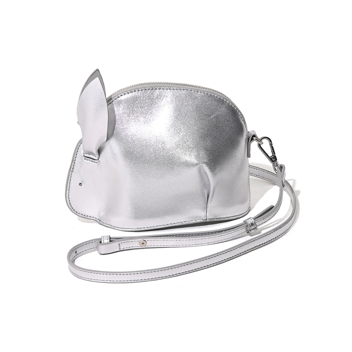 Usagi leather pouch shoulder bag Silver – pourL-onlinestore