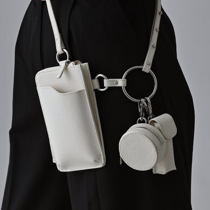 Minimal crossbody leather bag