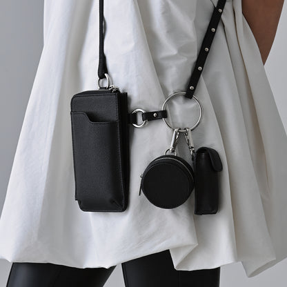 Minimal crossbody leather bag