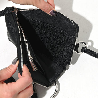 Minimal crossbody leather bag