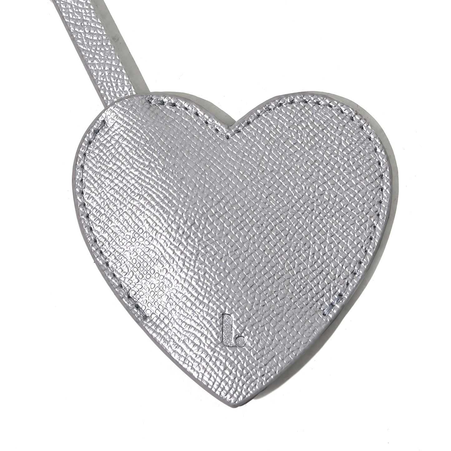 Heart leather  keyring charm