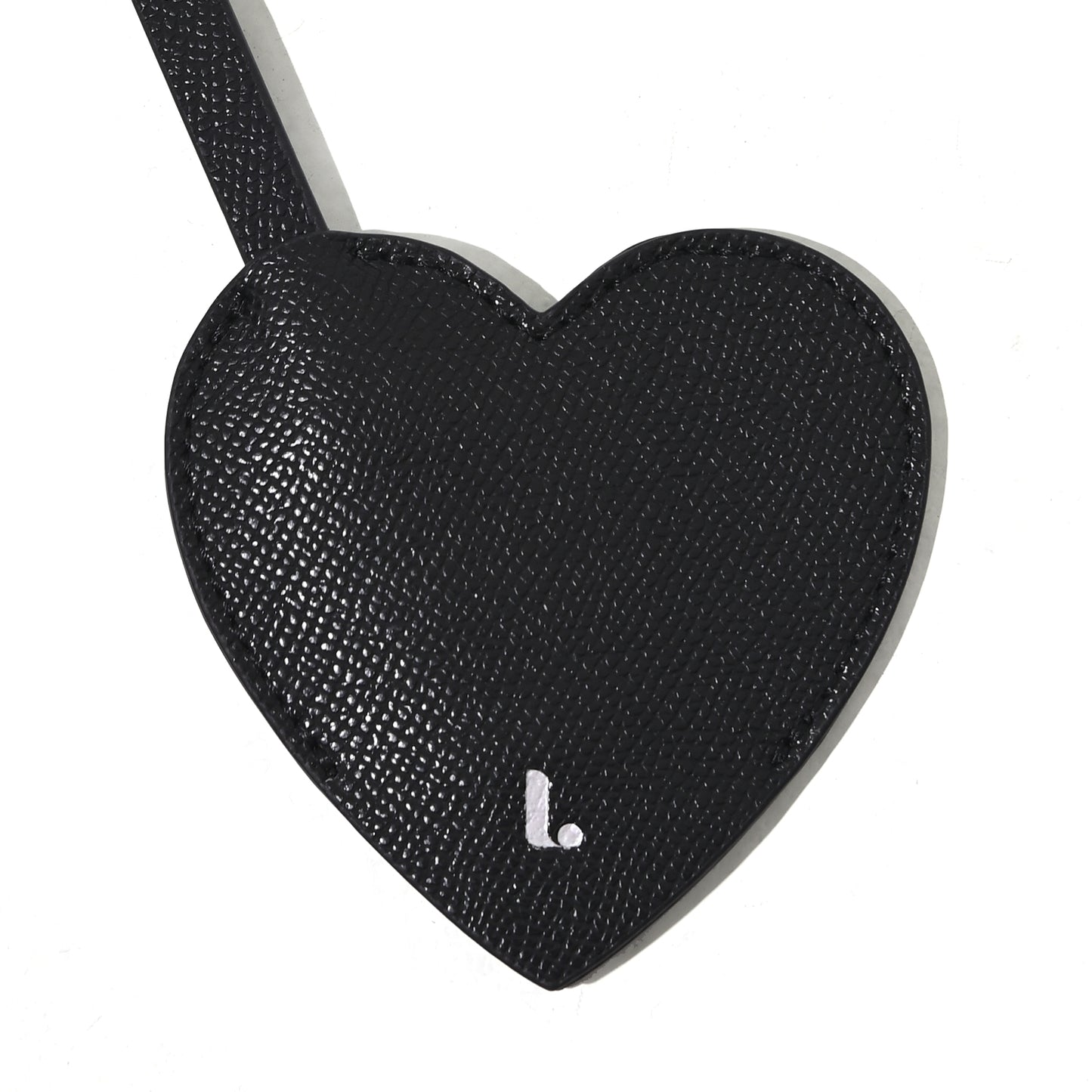 Heart leather  keyring charm