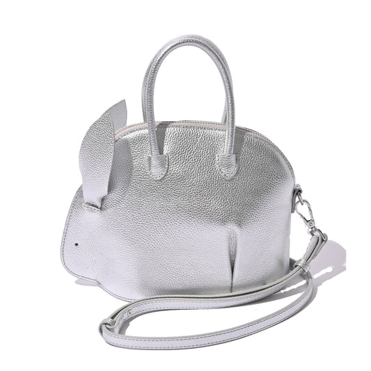 Usagi leather handle bag Silver