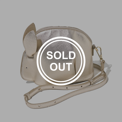 Usagi leather pouch shoulder bag Gold