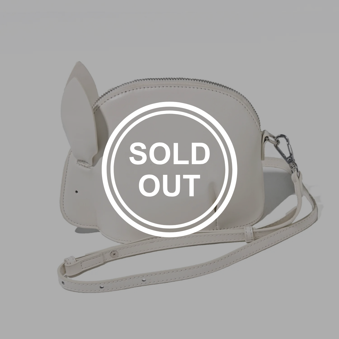Usagi leather pouch shoulder bag White