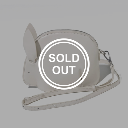 Usagi leather pouch shoulder bag White