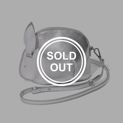 Usagi leather pouch shoulder bag Silver