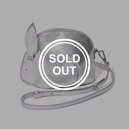 Usagi leather pouch shoulder bag Silver